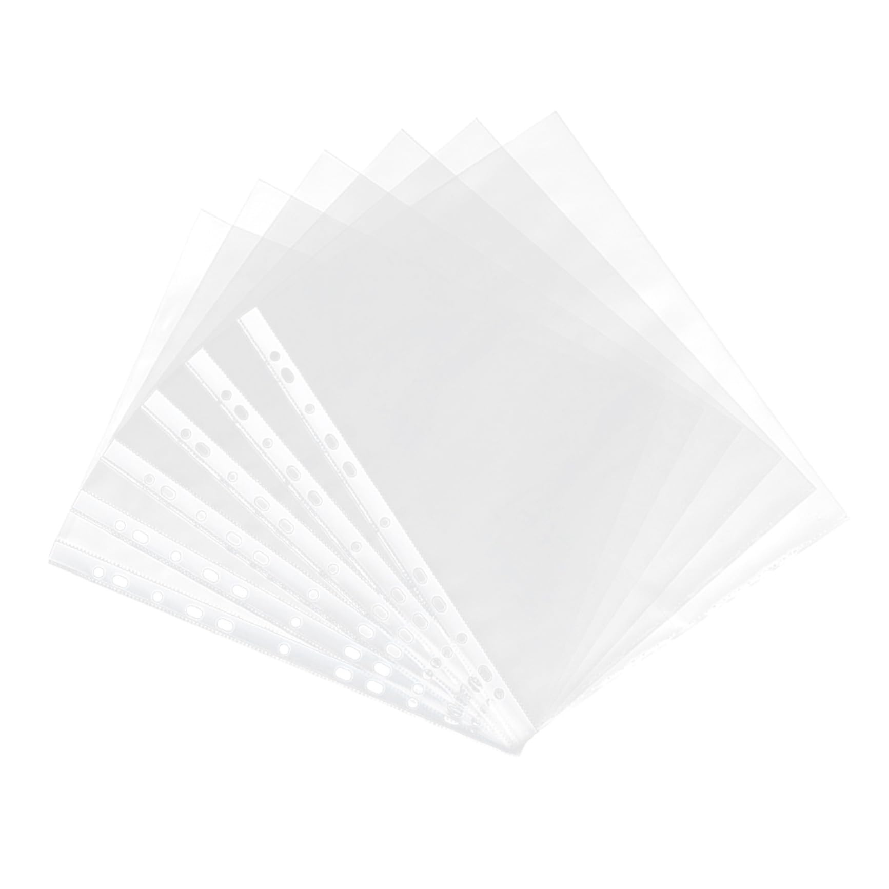 Pochettes Perforées A4 Transparentes 11 Trous Pp, Lot de 100