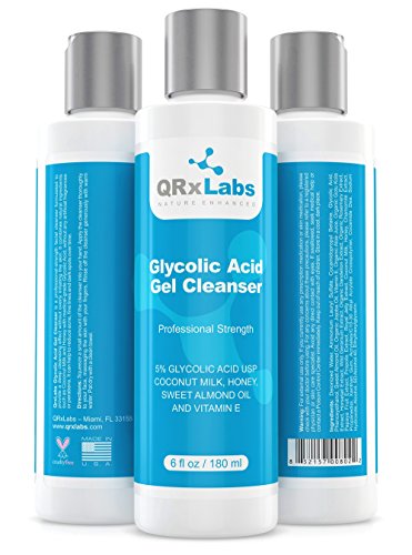 Qrxlabs Glycolic Acid Face Wash - Exfoliating Gel Cleanser, Best For Wrinkles, Lines, Acne, Spots & Chemical Peel Prep - Reduces Shaving Bumps And Ingrown Hair - 6 Fl Oz #TOP7