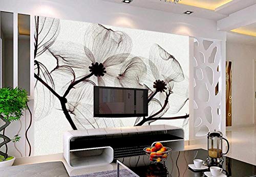 Papier peint 3D violet noir et blanc grand format 350x245 cm - 3