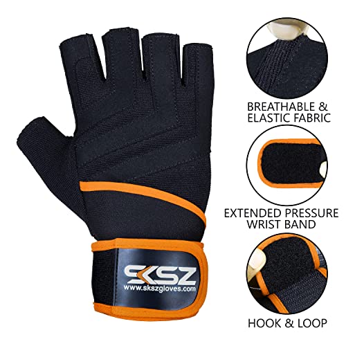 SKSZ LEATHER GYM GLOVES (Orange, M) - Image 2