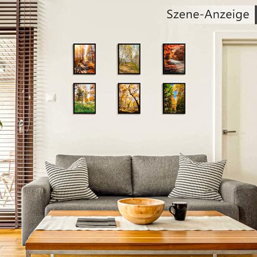 Tinkeps 3er Pack Bilderrahmen A4 Schwarz, Bilderrahmen Din A4 Hergestellt aus Holzwerkstoff, Rahmen a4 (21x29,7 cm) Ideal für Fotos, Bilder, Poster