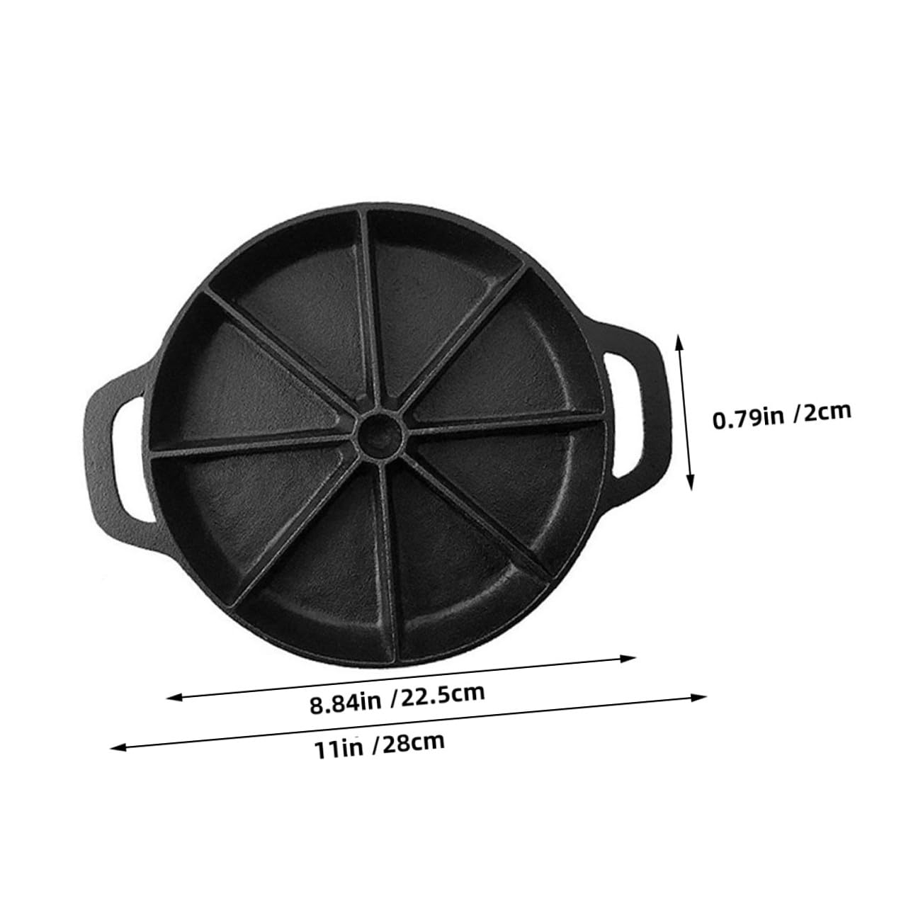 Gusseiserne Runde Brotform mit 8 Kanten und Sicheren Doppelgriffen Vielseitig für Herd und Backofen in Moderner Küche Robuste Backform für Maisbrot und Kuchen