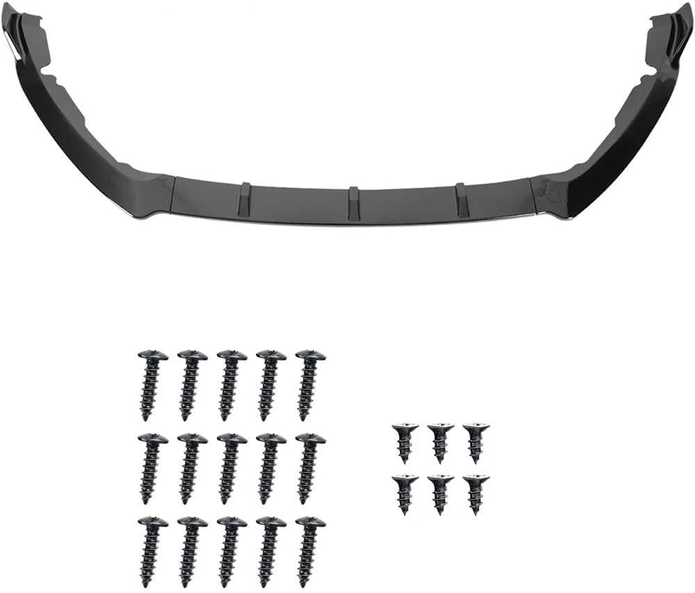 車用フロントスポイラー グロスブラック車のフロントバンパースプリッターリップディフューザーボディキットスポイラーガード ために フォ