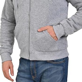 Grey Kiabi Sudaderas Hombre Sudadera Para Hombre Con Cierre