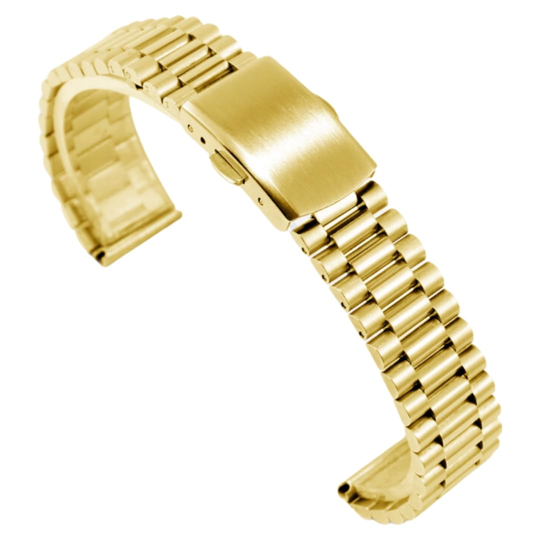 Lightweight Straight End Metal Watch Strap, 316L Stainless Steel Replacement Watch Bracelet for Casio/Longines/CK/Armani/Furla