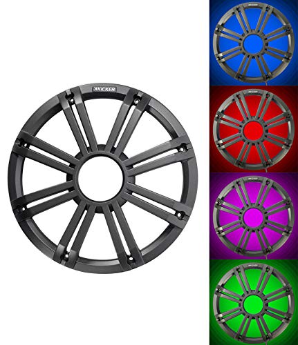 Kicker KMG12 12-Inch (30 centimeters) Grille for KM12 and KMF12 Subwoofer, LED, Charcoal