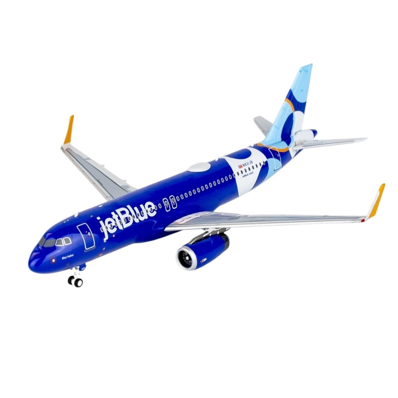 Repliki modeli samolotów 9CM dla JetBlue Airways A320-200/w N821JB Statyczny wyświetlacz samolotu Model samolotu w skali 1:400 dla kolekcjonerów lotów Miniaturowy model samolotu