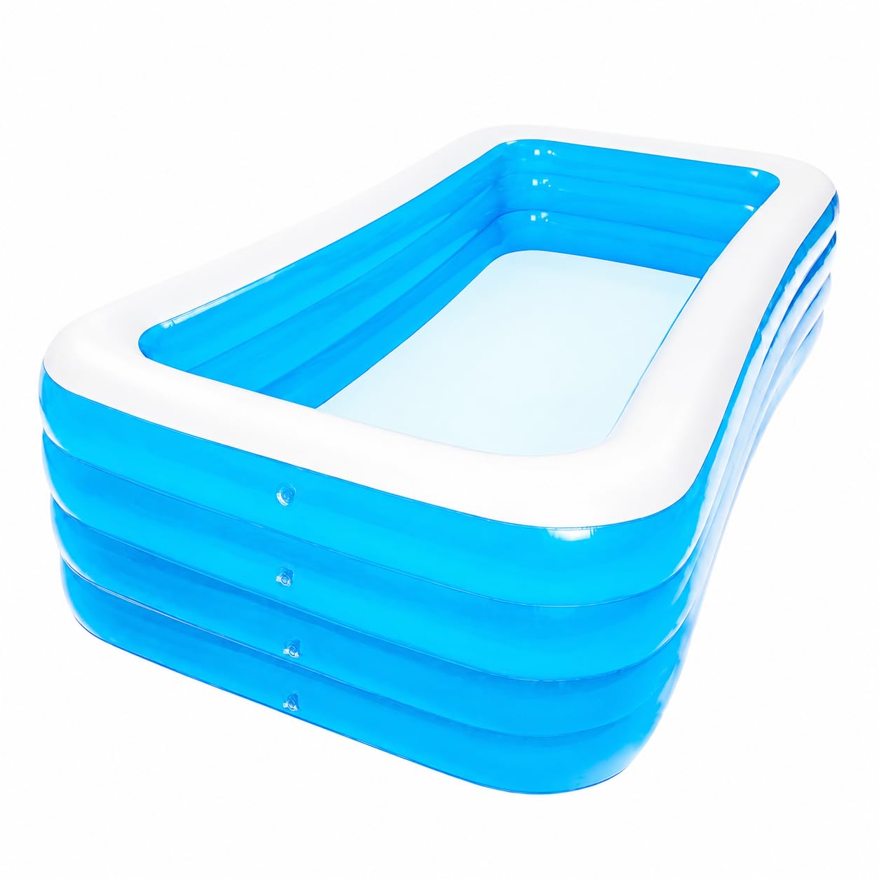 Piscina inflable rectangular gigante para jardín, 3,18 x 1,8 x 0,75 m, piscina duradera y fácil de inflar para todas las edades