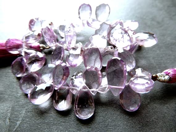 Perles améthyste rose 14mm-20mm en pierres naturelles percées