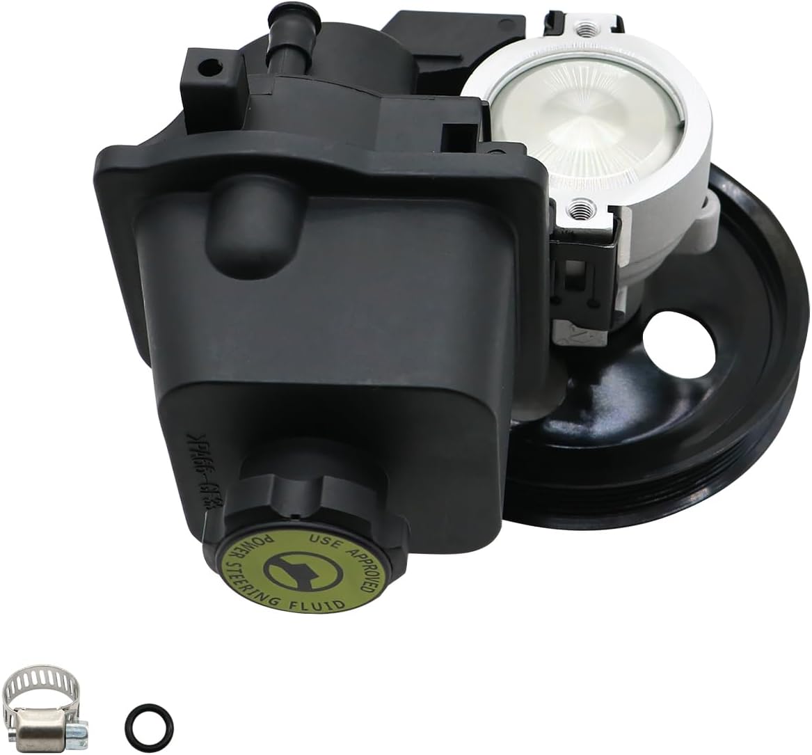 20-65990 Power Steering Pump with Pulley Reservoir Assembly Fits for 2004-2007 for Buick Rainier, 2002-2006 for Chevrolet Trailblazer EXT, 2002-2009 GMC Envoy, 2007-2008 Isuzu Ascender