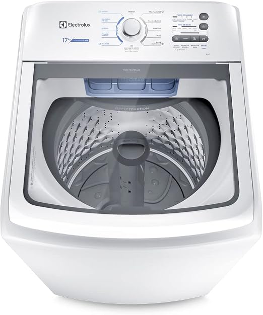 Máquina de Lavar 17kg Electrolux Essential Care com Cesto Inox, Jet&Clean e...