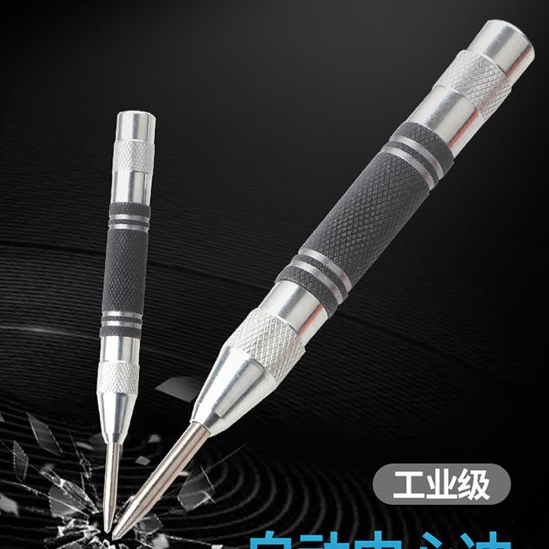 Miniatura 3 de Comimark Punzón central automático con punta de acero de tungsteno de aleación súper fuerte, herramienta de taladro de metal con resorte ajustable