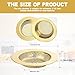 RQYEKDO 3-Pack Kitchen Sink Strainer Stainless Steel with Coarse Mesh | 4.4 Inch Wide Rim Drain Strainer | Fits Standard Sinks & Garbage Disposals (Gold)