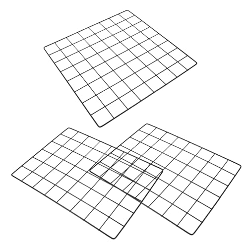 Panel de rejilla para fotos PRETYZOOM con 3 piezas de organizador decorativo colgante 2