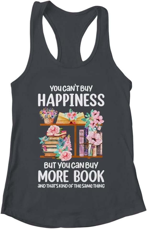 TeesPure Women's Books Reading Lovers Bookworm Funny Librarian Book Nerd Read Shirt Racerback Tank Top