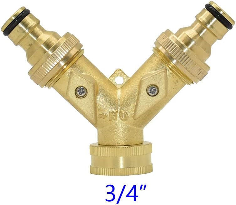 Generic Utility Hose Butt Hose Connector Adapter 3/4 inch 4-Way Brass Plastic Garden Hose Dispenser Y-Type Wateconnector Dispenser for Outdoor Faucets and Faucets/Green