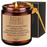 LEADO Badass Candle - Congratulations Gifts for Women, Men, Inspirational Gifts, Boss Lady Gifts, Promotion, New Job Gifts - Funny Graduation Gifts, Proud of You, Mental Health Gifts, Birthday Gifts