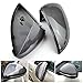 2 Pieces For VW Golf MK7 7.5 GTI 7 7R Mirror Covers Caps RearView Mirror Case Cover Carbon Look Bright Black Matte Chrome Cover(Bright black)
