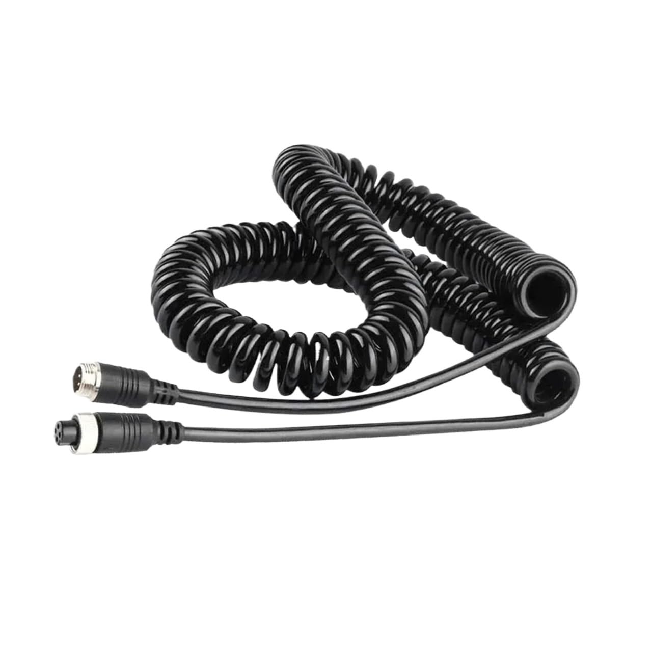 M12 Aviation Plug Spring Wire for Truck Camera Reverse Image 4Pin Male Female Double Shielding M12 Aviation Extension Cable 6M(6 Meter)