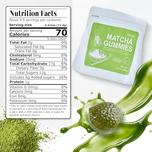 EASTSIGN 4D Gummy Candy Bulk–Made with Real Matcha Extract, Peelable Matcha Gummies,7.05oz Bag with Min.35 packs,Valentines Day Gifts - image 7