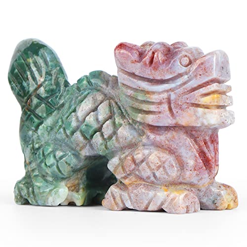 Estatua miniatura de dragón de cristal 2 pulgadas miniatura 1