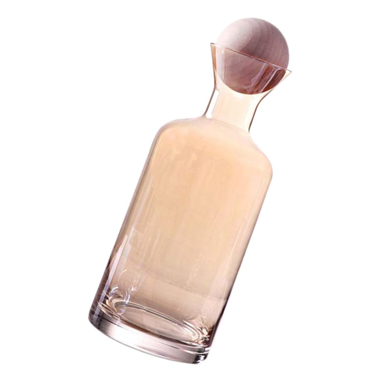 LABRIMP Jarra de Vidrio Resistente al Calor con Tapa de Madera Extraíble Capacidad Grande para Agua Fría Bebidas y Té para Uso Doméstico y Refrigerador Fácil de Llenar y Servir
