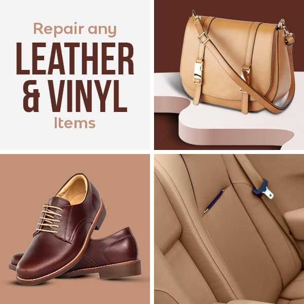 Leather Max Quick Blend Refinish and Repair Kit, Restore, Recolor & Repair / 3 Color Shades to Blend with/Leather Vinyl Bonded (Dark Brown Mix)