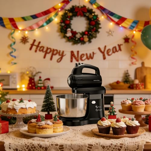 3.2QT 2-in-1 Stand Mixer, Electric Kitchen Mixer with Auto-Rotating Bowl & Tilt-Head - image 7