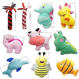 Cute Animal Designs Soft Dog Squeaky Toys (Pack of 20) for Small Medium Dogs Cute Animal Designs Soft Dog Squeaky Toys (Pack of 20) for Small Medium Dogs