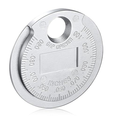 AUCELI Car Spark Plug Gap Tool, Vehicle Wire Spark Plug Gapper Gauge Scaled from 0.020 to 0.100 Inch, Auto Spark Plug Gap Measuring Tool Accessories, Universal for SUV, Sedan, Truck