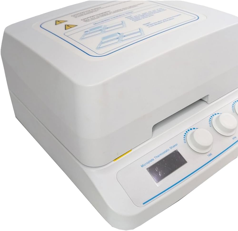 Microplate Thermo Shaker Incubator Thermoshakers for 4 Enzyme Plates or Deep Well Plates Microplates with Speed Range 300 to 1350rpm Temperature Control Range RT+5 ~ 70°C