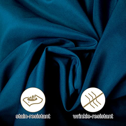 Ascoza 2pack 120 Inch Peacock Blue Round Tablecloth in Washable Polyester Fabric for Wedding/Banquet/Restaurant/Parties… by Ascoza - Image 3