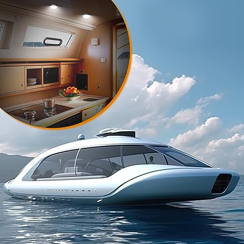 RVZONE Marine Boat Dome Light 12V LED Boat Interior Lights with Toggle Switch 5.5" LED Boat Cabin Light with Stainless Steel Surface Mount by RVZONE - Image 6