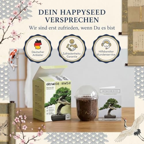 GROW2GO Bonsai Starter Kit Anzuchtset - Pflanzset aus Mini-Gewächshaus, Samen & Erde - nachhaltige Geschenkidee für Pflanzenfreunde (Australische Kiefer)