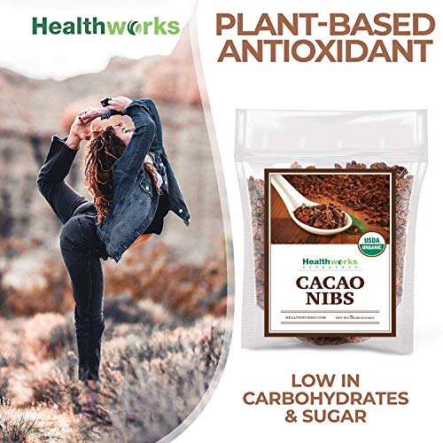 Healthworks Cacao Nibs Raw Organic (112 Ounces / 7 Pound) | Criollo Bean | Unsweetened Chocolate Substitute | Certified Organic | Keto, Vegan & Non-Gmo | Antioxidant Superfood #TOP6