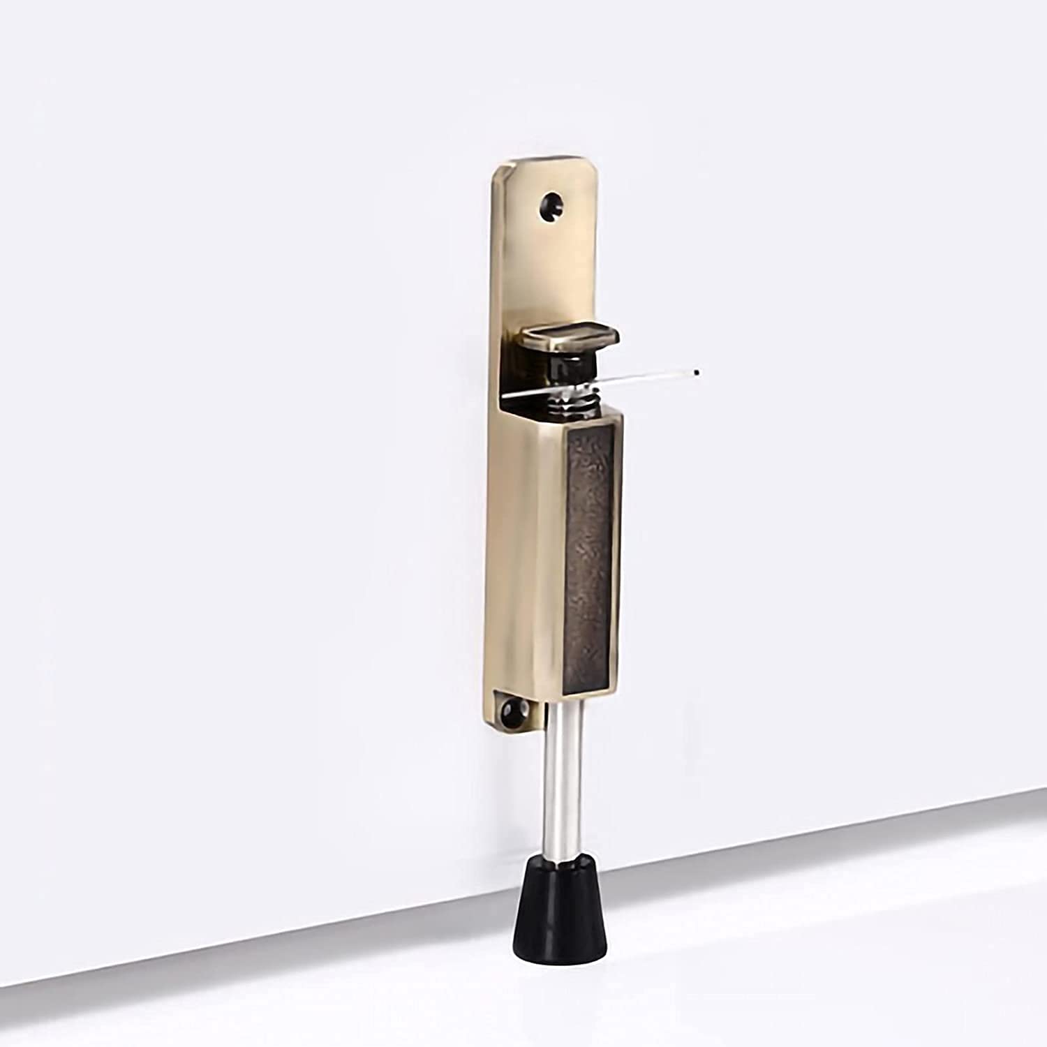 Door Stopper, Adjustable Door Locks Holder Stop/Release by Foot Anti-Rust and Durability Anti-Door Collision(Green Bronze)