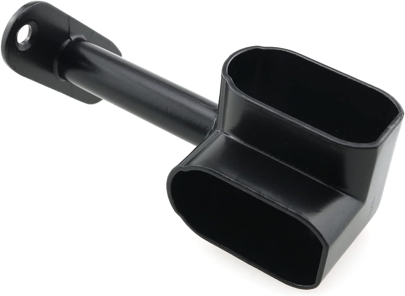 HJGarden 2PCS Oval Corner 90 Degree Closet Rod Wardrobe Tubing Support Support Bracket Holder Wardrobe Accessories Clothes Rail Corner Flange Seat, Black