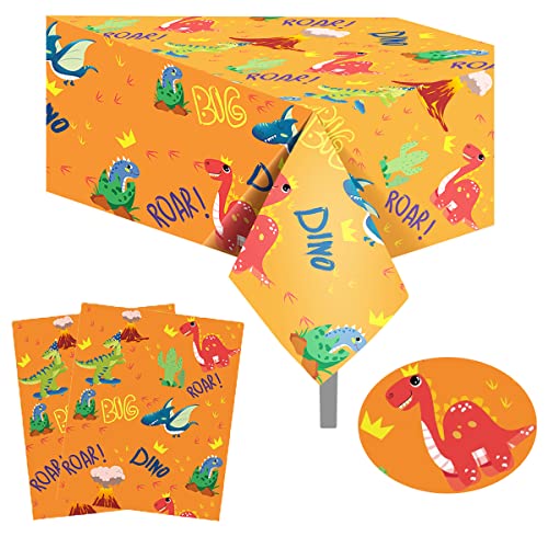 Lucktao 2 Pieza Dinosaurio manteles, manteles de Fiesta de Dinosaurio, manteles rectangulares de Dinosaurio para Fiestas temáticas de Dinosaurios, manteles de Mesa Desechable Cover