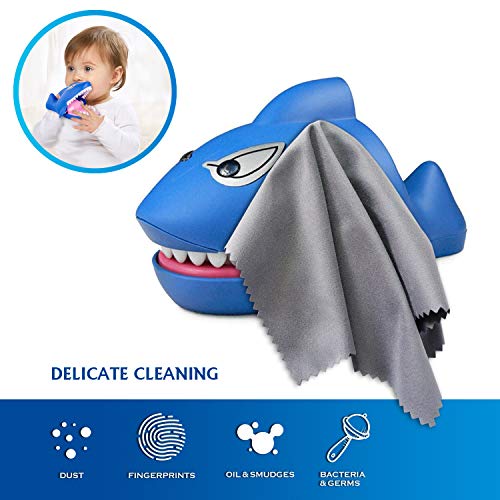 AAwipes Eyeglasses Cleaning Cloth Microfiber Cleaning Cloths 30 Pack for Cleaning Glasses, Lenses, Phones, Screens, Camera,Silverware, Any Other Delicate Surfaces (6"x7", 10 White + 20 Dark Grey)