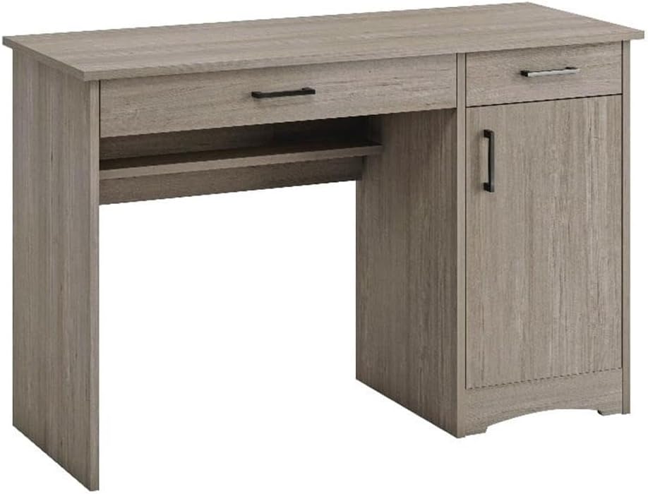 SauderBeginnings Computer Desk with Drawers, Large Surface and Storage, Home Office Desk - Silver Sycamore Finish
