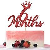 Betalala 6 Months Cake Topper for Baby's Half Year Old Birthday Party, Happy Half, 12 Birthday,...