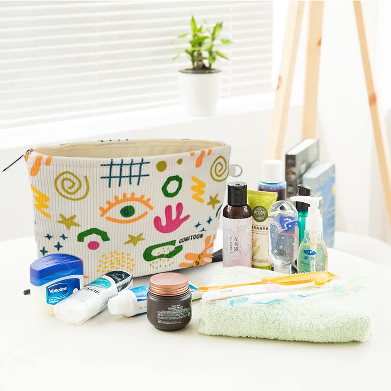 2pcs Cosmetic Bags,makeup bag for women,aesthetic organizer toiletry bags,travel essentials,travel size toiletries,a small make up bag and a big make up bag(colorful bag)3
