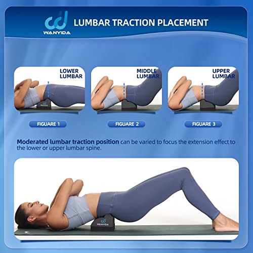 WANYIDA Lumbar Orthotic Traction Roll Device, Lower Back Stretcher for Pain relief, Back Traction for Lumbar Decompression, 3 Height Adjustable Lumbar Stretcher, Chiropractic - Image 4