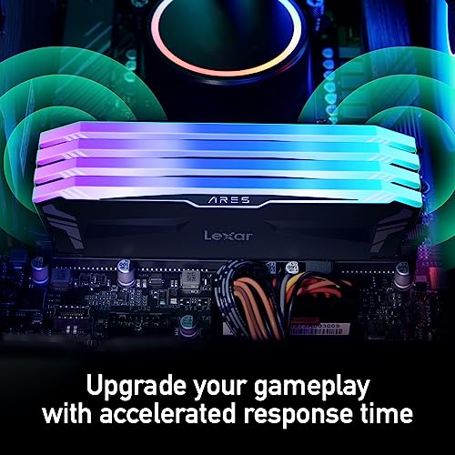 Image of Lexar 32GB (2x16GB) ARES RGB DDR4 RAM 3600MT /s CL18 1.35V Desktop Memory, Compatible with Intel XMP 2.0 and AMD Ryzen, Black (LD4BU016G-R3600GDLA)