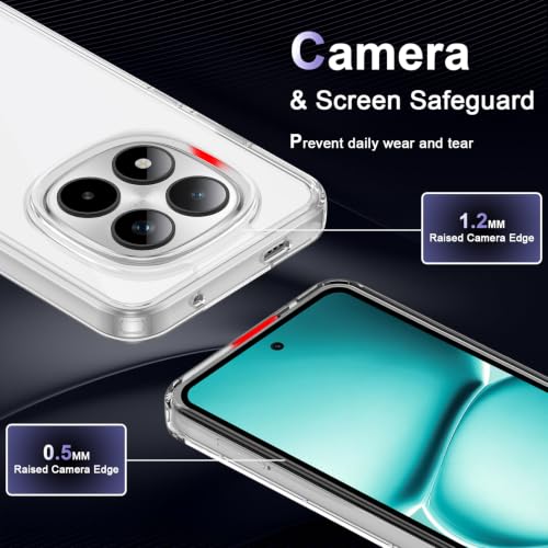 Image of Case for Xiaomi Redmi Note 15 Pro 5G, Military Grade Drop Protection Phone Case, Yellowing Resistant, Anti-Scratch Hard PC Back, Shockproof Hard Ultra-Thin Protective Cover, Clear