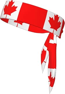 Canadian Flag Picture Sports Double-Sided Headscarf Quick Drying Lightweight Breathable and Adjustable