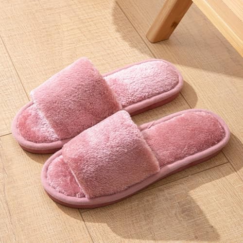 Slippers For Women Indoor,Women's Open Toe House Slipper Breathable Memory Foam Slip-On Winter Home Warm Bedroom Shoes with Non-Slip Sole2