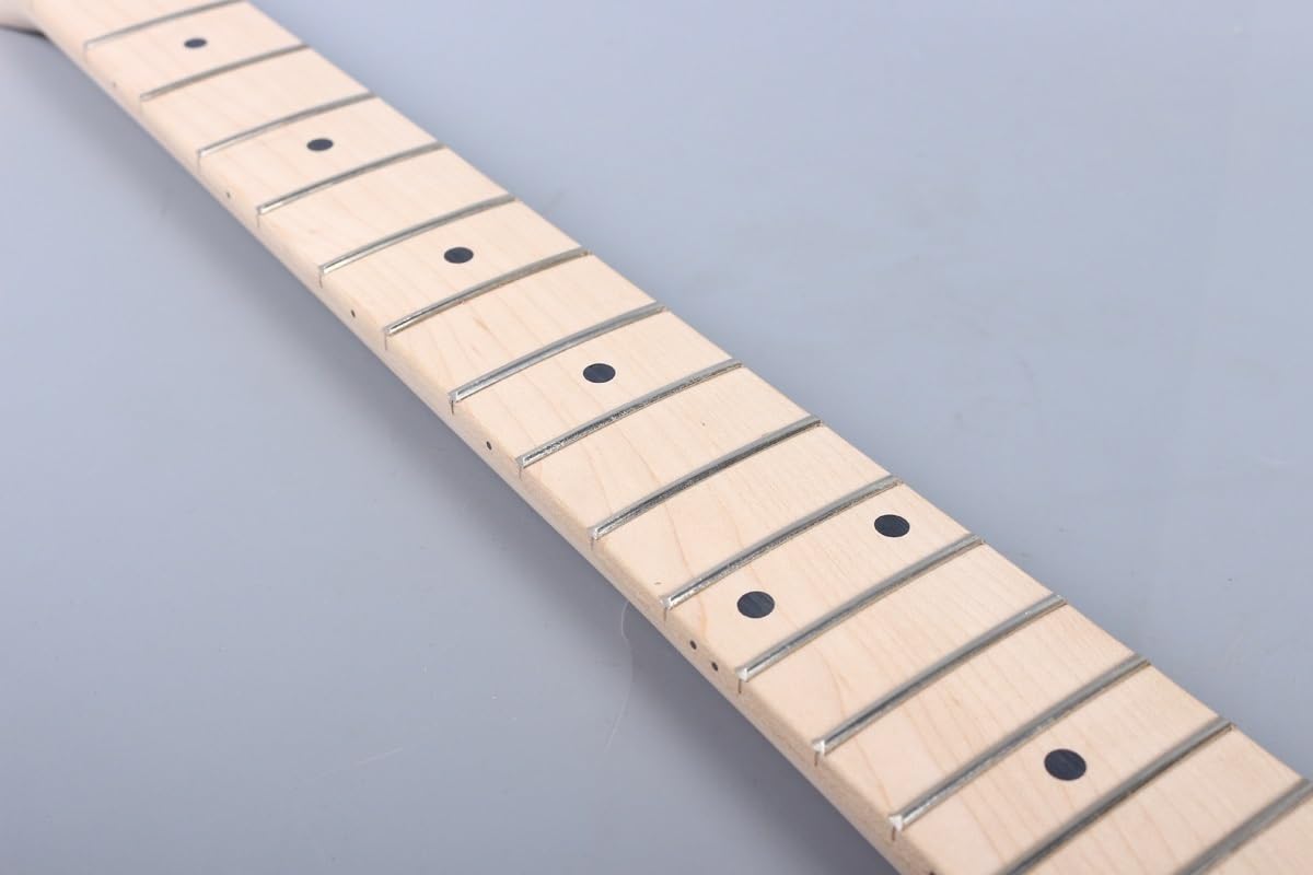 Diy Gryf Gitary Elektrycznej 24 Progi 648 Mm 25,5 Cala Nakrętka Blokująca Podstrunnicę Klonową Niedokończona