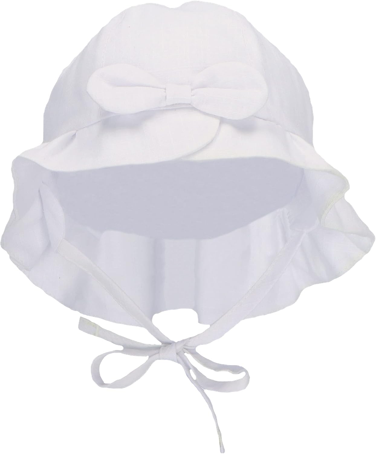Sterntaler White Cotton Trapper Hat - Girls, Age 4-5, UV 50+