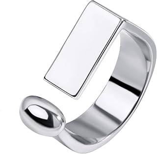 Platimun/18K Gold Plated Band Ring/Statement Rings for Women Fashion Everyday Jewelry Adjustable Rings(with Box)